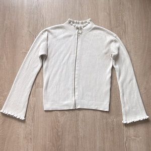 ASOS Women’s Cream Full Zip Cardigan Size 00